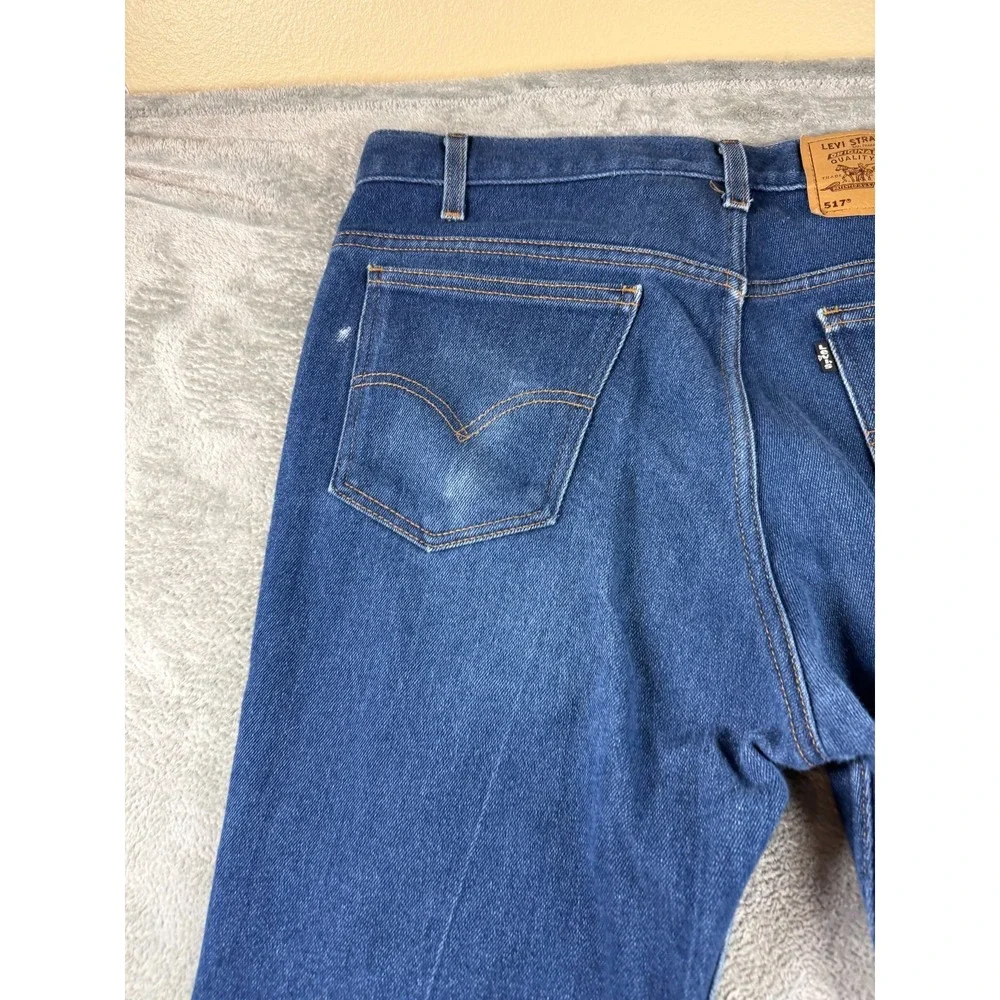 Vtg Levi's 517 Boot Cut Jeans 38x30 Dark‎ Wash Y2K Western Denim Mens